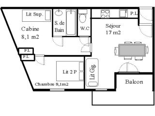 Appartement 2 pièces avec balcon et WIFI, 6 personnes - FR-1-840-20 - 4