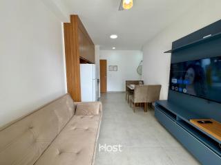 Apto com AC | Churrasqueira | 500m da Praia Grande - 2