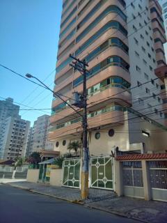 Apartamento vila tupi - área gourmet - 1 quadra da praia - 9