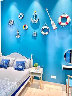 The Blue Memories Homestay with Mediterranean Style - Sungai Pelik - 0