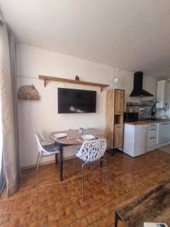 La Baronnie Studio cosy très bien équipé, 4 pers, proche plage, terrasse, climatisation et parking privé - 4