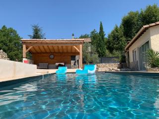 Chambre familiale climatisée avec terrasse privée et accès piscine - Saint Alban Auriolles - 9