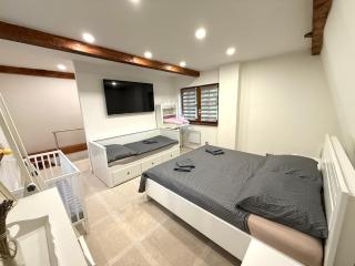 Horský dům pod přehradou u sjezdovky a potůčka v horách - 1