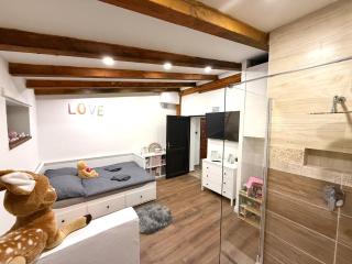 Horský dům pod přehradou u sjezdovky a potůčka v horách - 3