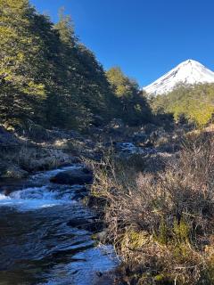 Cabaña nieve, tinaja y vista al volcan - Curacautín - 3