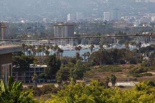 Overlooking Marina del Rey sailboats, is Green Ginger Playa Del Rey on the bluff, - 0