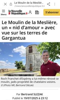 Moulin à vent romantique et atypique en Touraine - Seuilly - 9