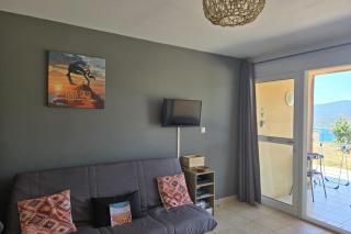 New T2 6 pers vue mer terrasse dans une résidence avec piscine - Serra di Ferro - 4