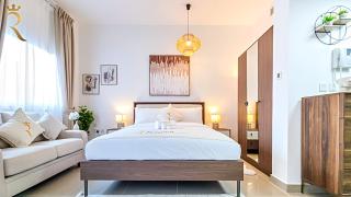 Peach Bliss Studio - Balcony, Pool & Gym Access Near Al Reef Beach - 8