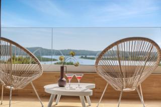 Japandi Sea View 2BR Apartment with Balcony & Terrace, Pomer, 5 Min Walk to Beach - Pomer - 0