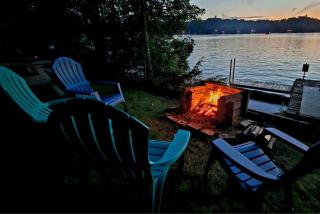 Waterfront Cabin with Dock, Kayaks & Sunset Views on Great Pond in Belgrade, Maine - 3