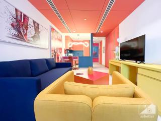 Colorful Studio with Balcony & City Views - 1