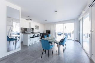 Port Marianne duplex sur toit, clim, superbe vue - 1