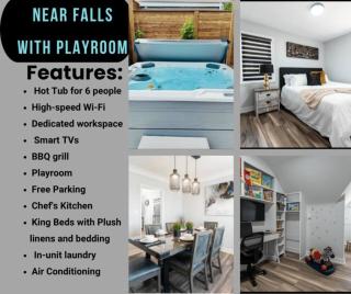 Sleeps 10 Near Niagara Falls With Hot Tub ,Playroom & ADU - 0
