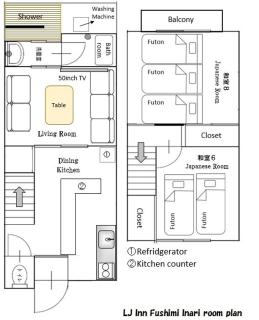 LJ Inn Fushimi Inari伏見稲荷 - Momoyama-chō - 5