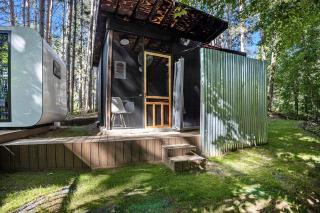 Secluded Modern Tiny House with Wood-Fired Hot Tub Near Trails in Sears, Michigan - - 9