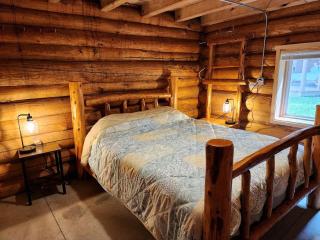 Secluded Rustic Cabins with Private Pond & Trails near ORV Routes in White Cloud, Michigan - 7