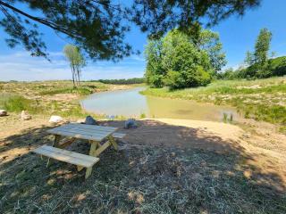 Secluded Rustic Cabins with Private Pond & Trails near ORV Routes in White Cloud, Michigan - - 2
