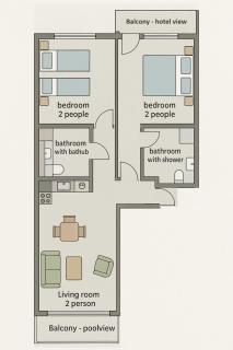 Apartment George - 3 pools, 2 bedrooms & 2 bathrooms - 2