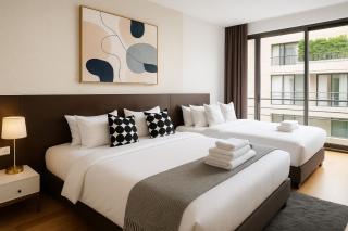 Spacious 2 King Beds, Balcony with View, Near Nana BTS - 6