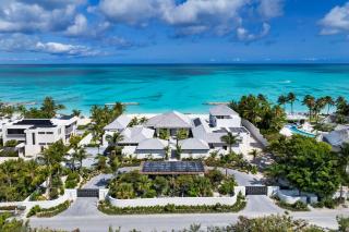 Palm- and pond-filled courtyard with ocean views villa - - 8