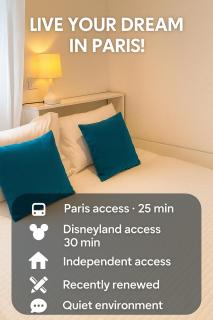 Studio 2 people Half Chemin Paris and Disneyland - 0