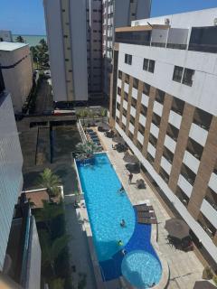 Gold flat cabo branco vista piscina com varanda - 9