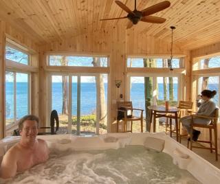 Lakefront Pine Cottage Hot Tub & Fire Pit - 2