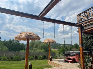 Dom na mazurach, sauna, jacuzzi, jezioro Garbas, łódka, 5 sypialni - - 9