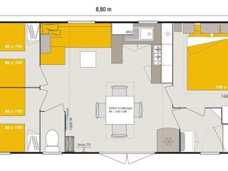 Mobil-home pour 6 avec terrasse à Avrillé - API-1-52-728 - 6