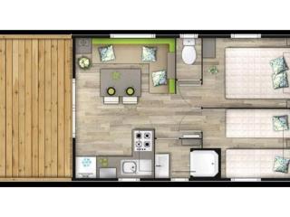 Mobil-home avec terrasse pour 5 personnes, 2 chambres - API-1-52-791 - Seillac - 6