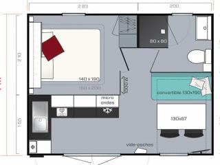 Mobil Home avec Terrasse à Saint-Gildas-de-Rhuys - API-1-52-775 - 7