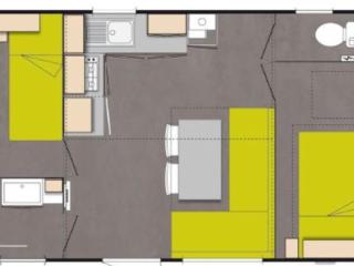 Mobil home avec Terrasse pour 4 personnes, 2 chambres - API-1-52-286 - Royan - 7