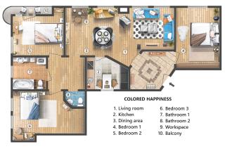 Colored Happiness 115m2 with Balcony Old Town - 5