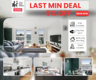 1 Bedroom Penthouse Apartment By Littlepiggyrentals Short Lets & Serviced Accommodation Stevenage With Balcony & Fast WiFi - Stevenage - 8