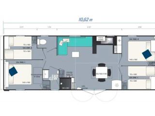 Mobil home 4 chambres - Terrasse - 8 pers - API-1-52-700 - Wavans - 6