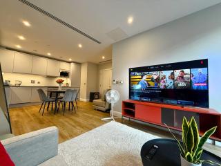 1600ft 2Bed 3Bath near Battersea Power Station, Private Gated & AC, 1000MB Fast Internet speed - 3