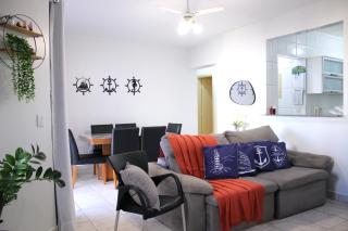 2 Quartos com Varanda sendo 1 Suíte, Cozinha completa, Vista Mar - Condomínio Frente Mar, Lazer completo com Piscina coberta e aquecida, Estacionamento, Portaria 24h - Apto indicado para Grupos, Famílias e Hóspedes a Trabalho, Praia da Guilhermina - Praia Grande - 8