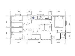 Mobil Home 6 Pers avec Terrasse et Cuisine Équipée - API-1-52-561 - 1