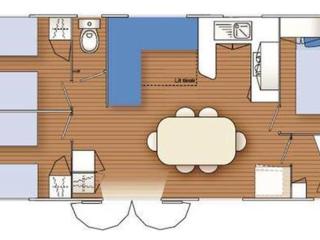 Mobil home - 3 chambres, 6 pers., terrasse - API-1-52-627 - 4