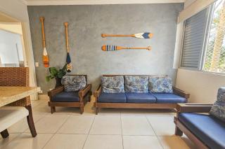 5E - Pe na Areia da Praia do Tombo, 2 Quartos, Ar Cond, 2 WC, 1 vaga e Roupas de Cama - Guarujá - 6