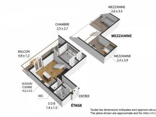 Duplex 3 pièces avec balcon à Saint-Jean-d'Aulps, linge et ménage inclus - FR-1-573-143 - 4