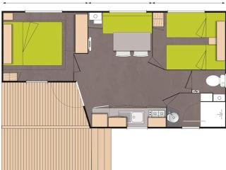 Mobil-home cosy avec terrasse, 4 personnes - API-1-52-771 - 7