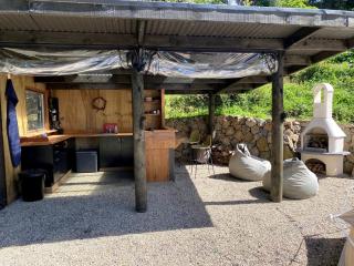 Off-Grid Bell Tent Glampsite Overlooking Creek, with Outdoor Fireplace in Waikato, New Zealand - 0