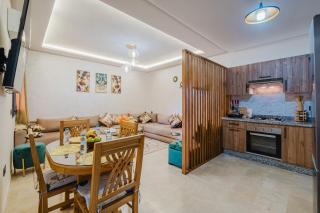 1BR - 2 min de Gueliz , Pool , Balcony & Parking & 24h j7 security - 0
