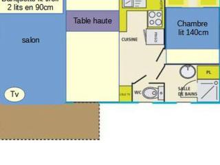 Mobil-Home avec Jacuzzi pour 4 personnes et Terrasse - API-1-52-465 - 2