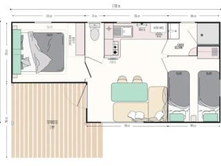 Mobil-home avec terrasse 2 ch, Langogne - API-1-52-562 - 3