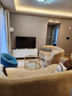 elegant executive fully furnished three bedroom apartment with ample parking space, swimming pool fully equipped gym children playing ground and amazing city views - 3