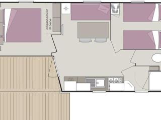 Mobil-home pour 4 pers avec terrasse - API-1-52-739 - 4