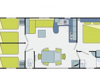 Mobil home confortable 8 personnes avec terrasse - API-1-52-684 - 4
